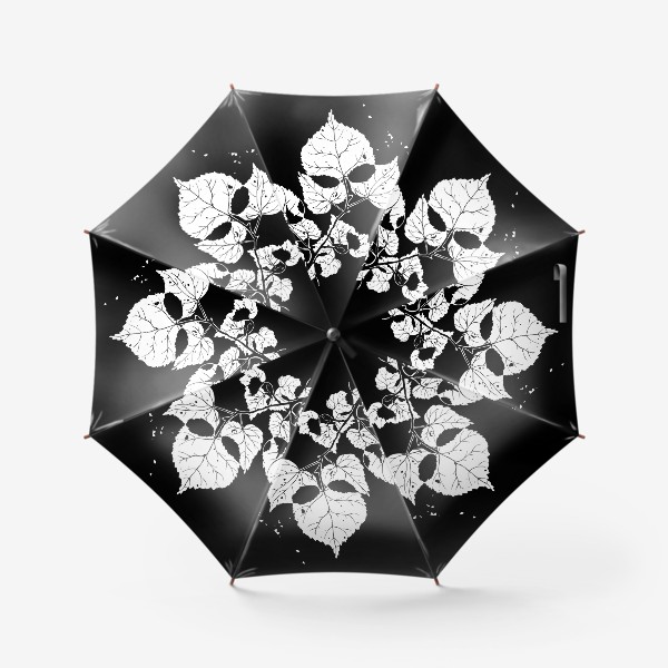 Зонт «Ночная липа на черном фоне»