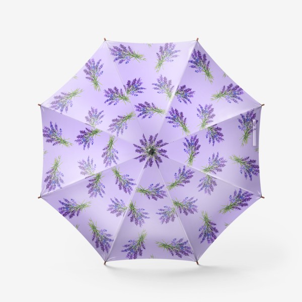 Зонт «Букеты лаванды на нежно-лиловом»
