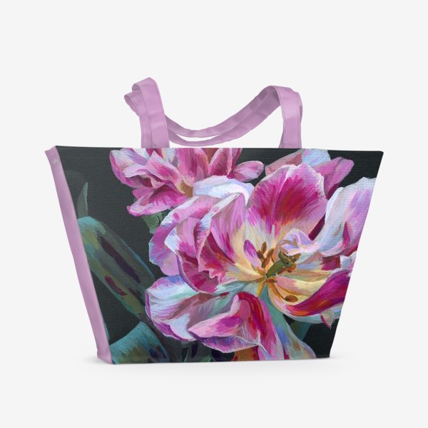 Пляжная сумка &laquo;Pink tulips&raquo;