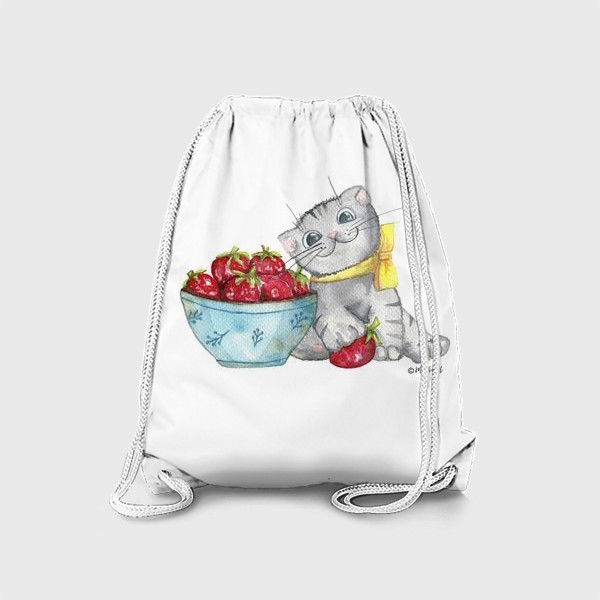 Рюкзак «Котенок с ягодами»