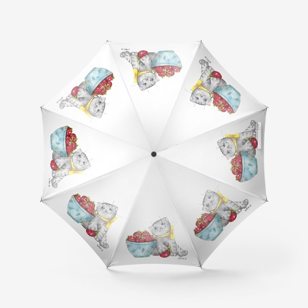 Зонт «Котенок с ягодами»