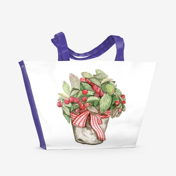Пляжная сумка «Цветок в горшочке»
