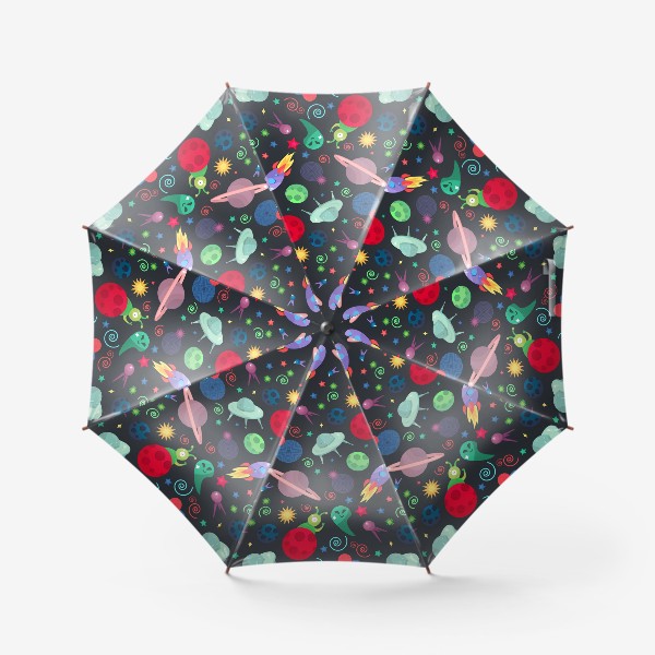 Зонт «Космический паттерн на темном фоне»
