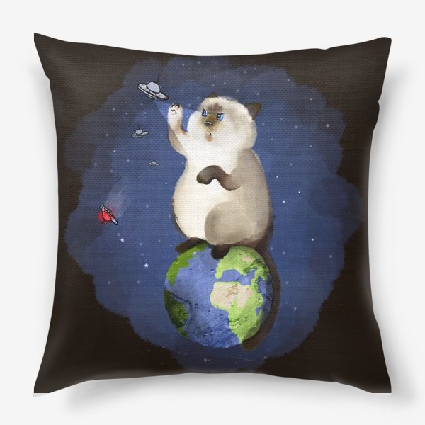 Подушка «Кот космический защитник»
