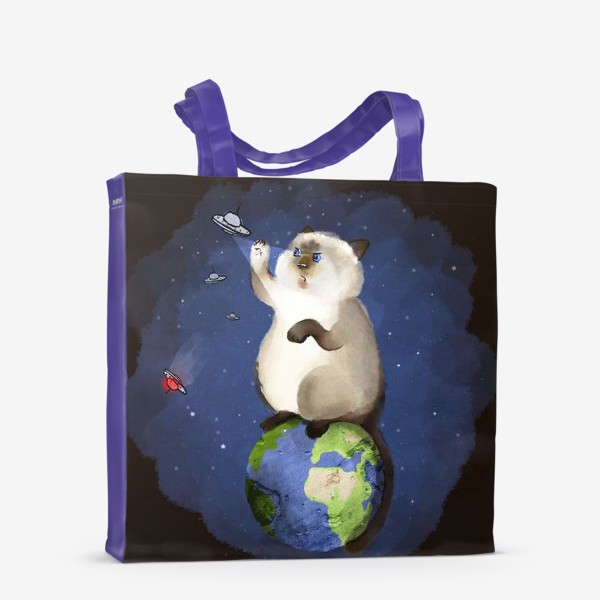 Сумка-шоппер «Кот космический защитник»