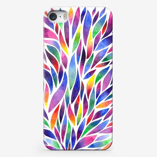 Чехол iPhone «Разноцветная акварельная абстракция»