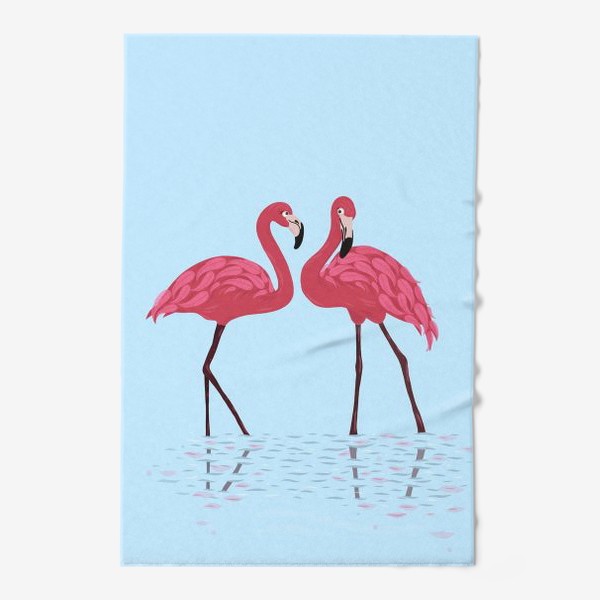 Полотенце «Фламинго. Давай встречать рассветы вместе!»
