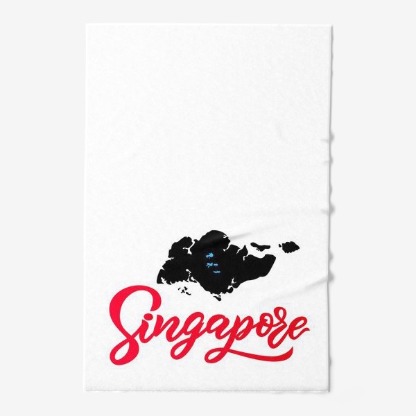 Полотенце «Singapore с силуетом карты»