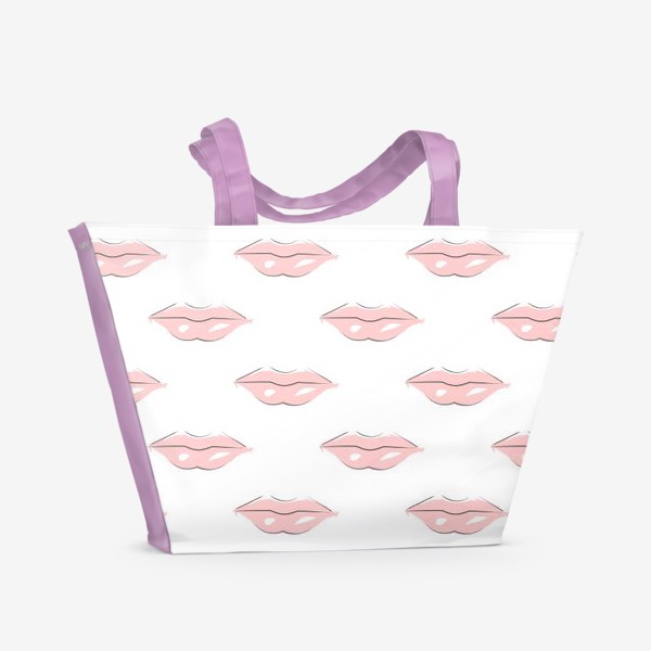 Пляжная сумка «Паттерн Розовые губки»