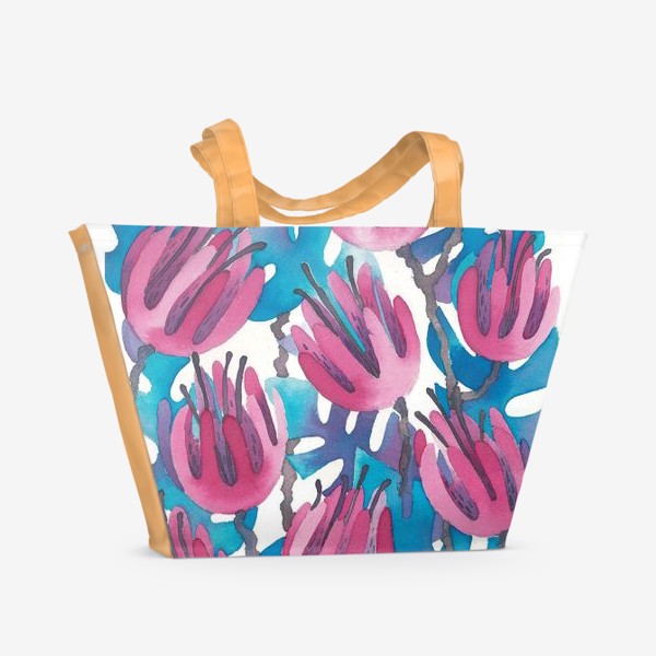 Пляжная сумка «Экзотические цветы»