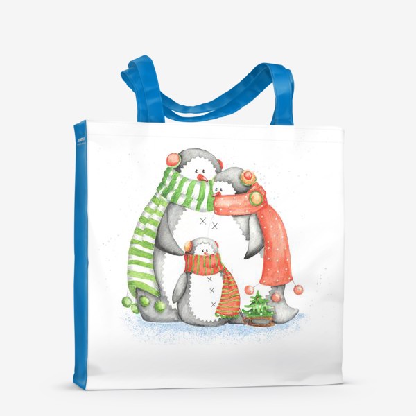 Сумка-шоппер «Снеговики - Пингвины.2»