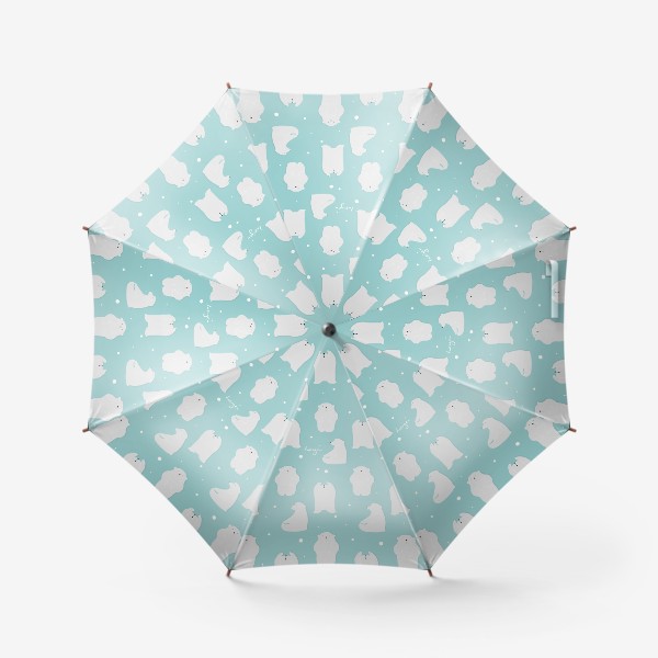Зонт «Мишки (на бирюзовом)»