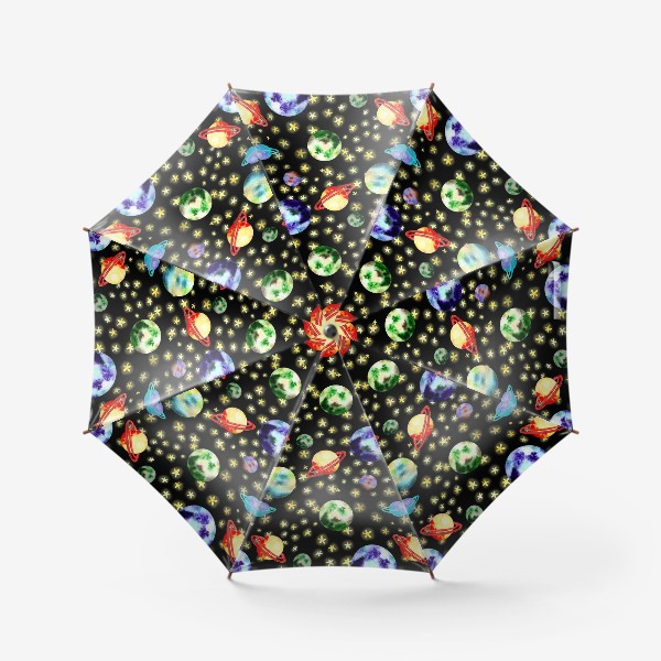 Зонт «паттерн с планетами»