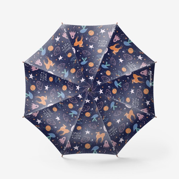 Зонт «Цветочный космос»