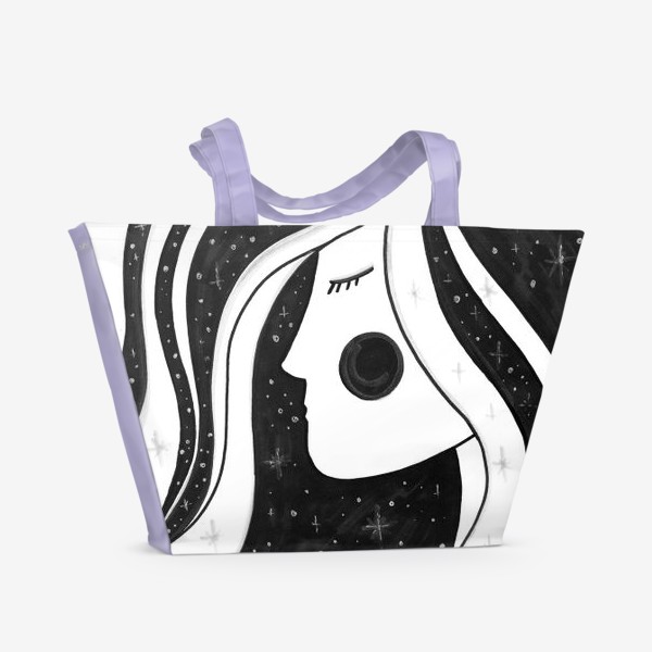 Пляжная сумка «Космос в волосах»