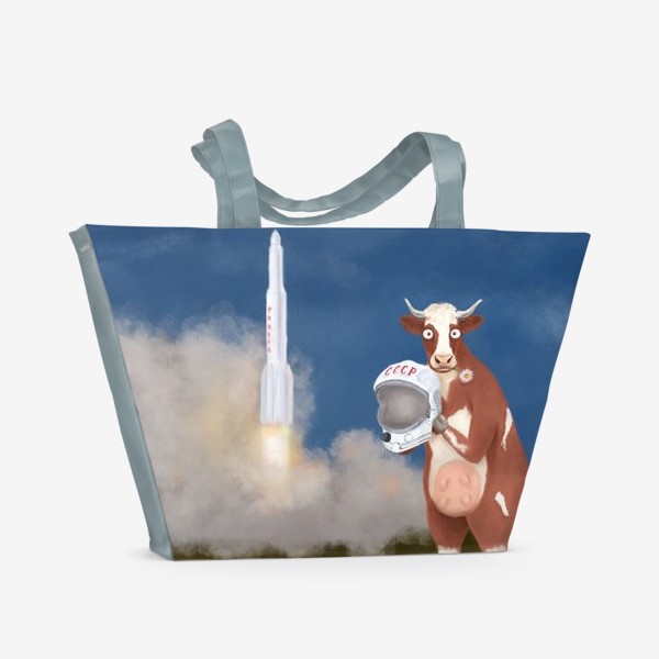 Пляжная сумка «Напуганная корова»