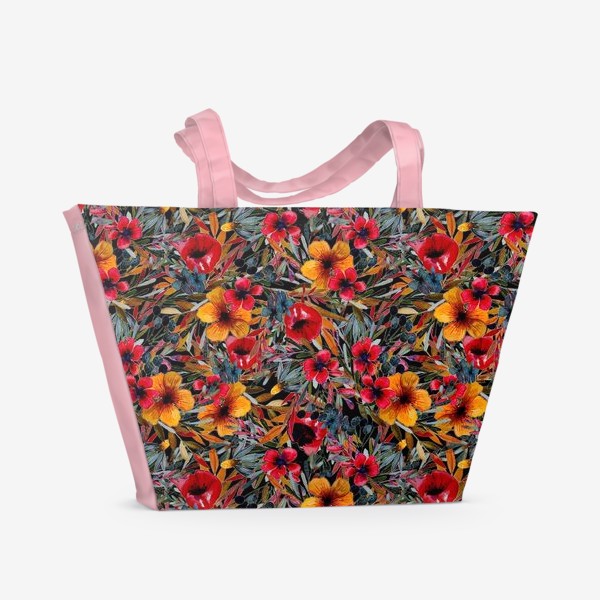 Пляжная сумка «цветочный принт»