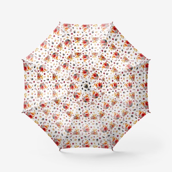 Зонт «цветы и птицы»