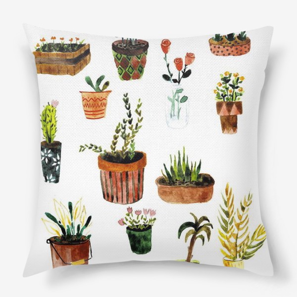 Подушка «Комнатные растения»