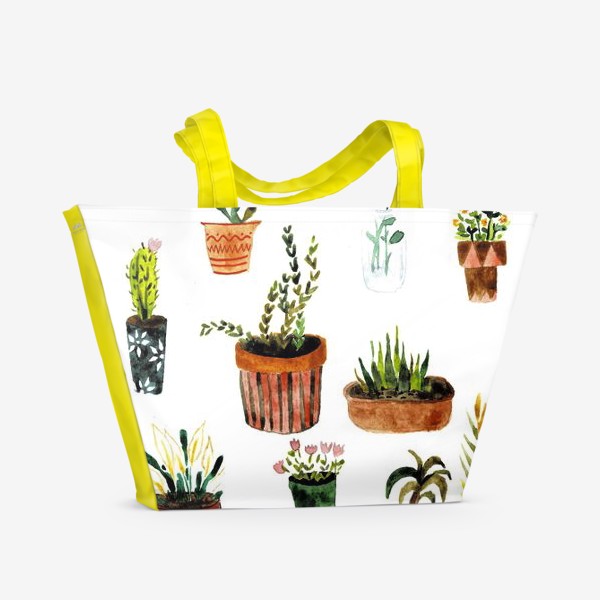 Пляжная сумка &laquo;Комнатные растения&raquo;