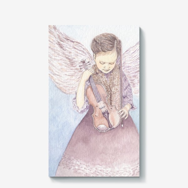 Холст «Девочка-Ангел со скрипкой»