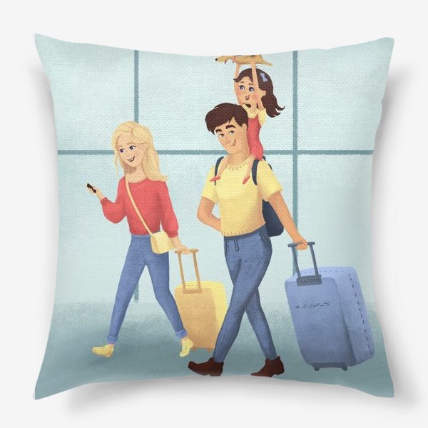 Подушка «Семейное путешествие »