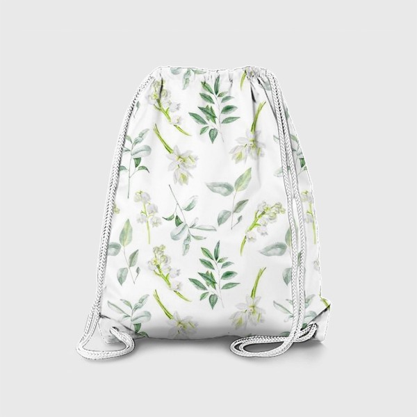 Рюкзак «Узор с ландышами и листьями »
