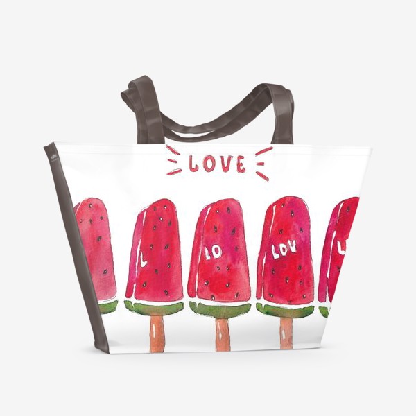Пляжная сумка «Мороженое из арбуза»
