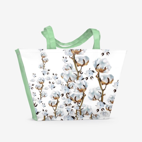 Пляжная сумка &laquo;Хлопок весна растения природа&raquo;