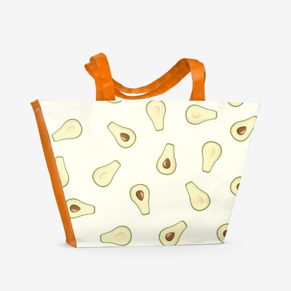 Пляжная сумка «Авокадо паттерн»