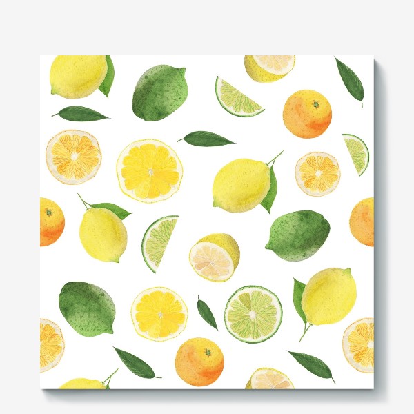 Холст «лимон + лайм + апельсин»