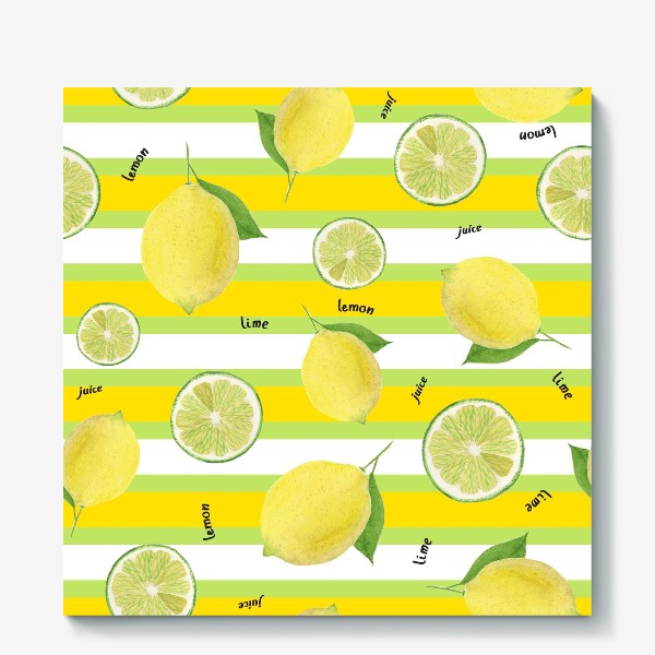 Холст «Lime lemon juice»