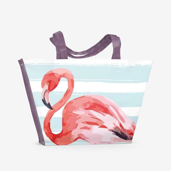 Пляжная сумка &laquo;Фламинго&raquo;