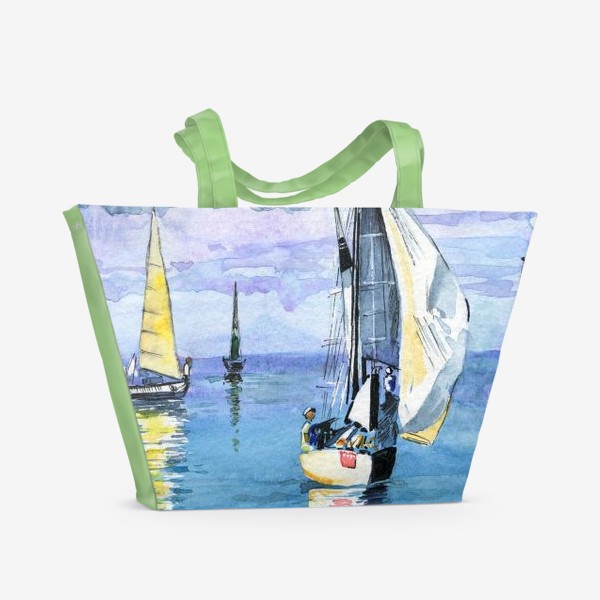 Пляжная сумка &laquo;Море. Яхты&raquo;