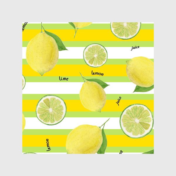 Шторы «Lime lemon juice»