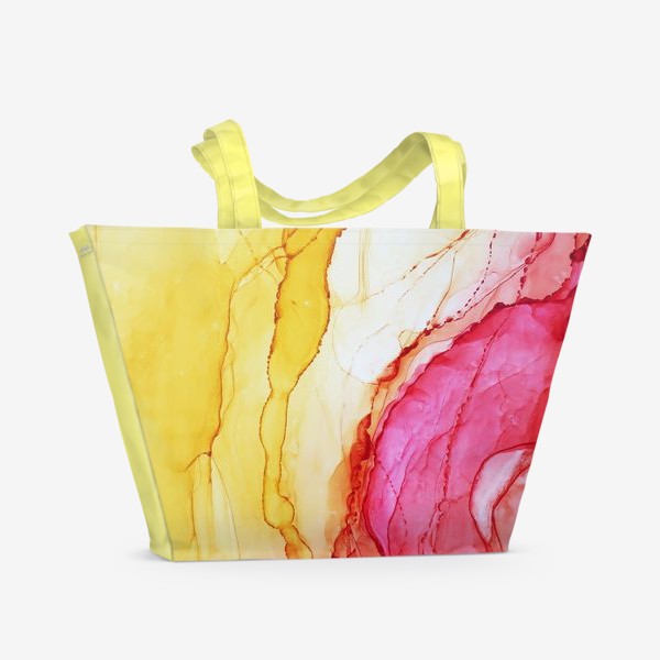 Пляжная сумка «Воздушная абстракция Желтый»