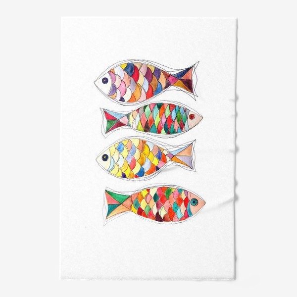 Полотенце «четыре  рыбы»