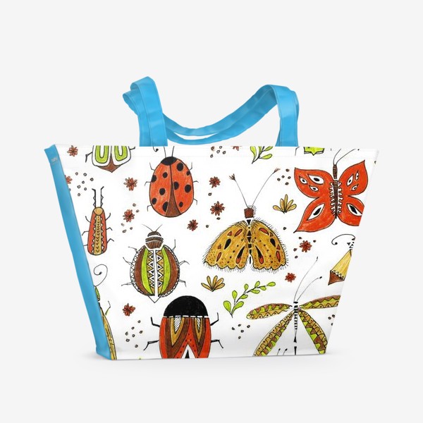 Пляжная сумка «Милые насекомые»