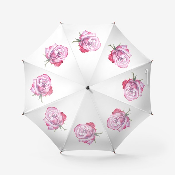 Зонт &laquo;Цветок роза акварельная&raquo;