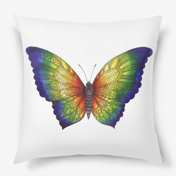 Подушка «Радужная бабочка большая»