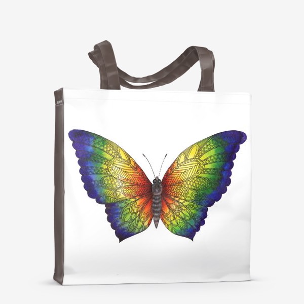 Сумка-шоппер «Радужная бабочка большая»