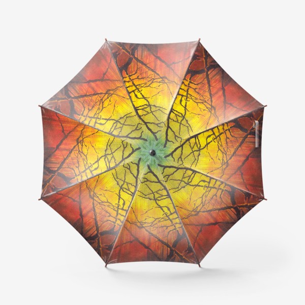 Зонт « буря осень закат акварель»