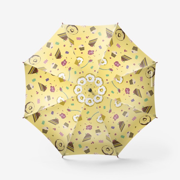 Зонт «Сладости на желтом»