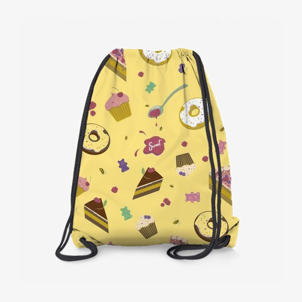 Рюкзак «Сладости на желтом»