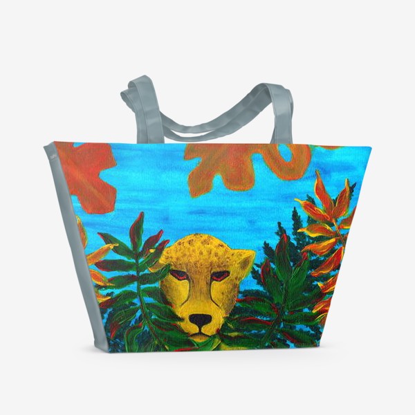 Пляжная сумка «Тропический гепард»