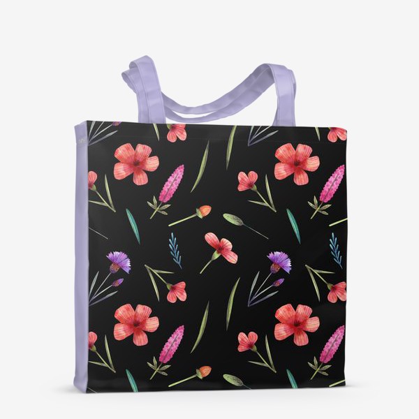 Сумка-шоппер «Полевые цветы на темном »