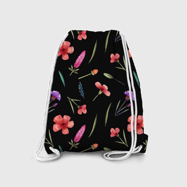 Рюкзак «Полевые цветы на темном »