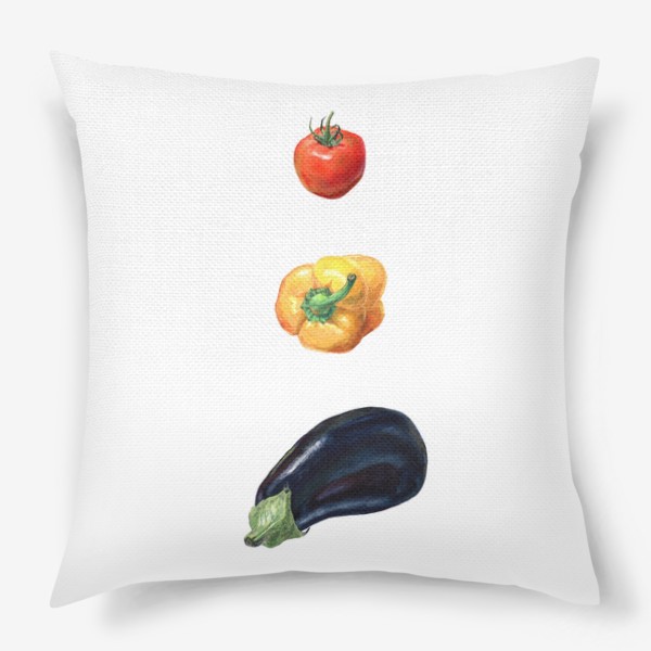 Подушка «Баклажан, перец и помидор»