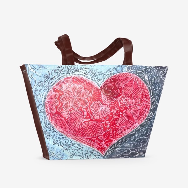Пляжная сумка «Сердце морей. Любимой. Любимому.»