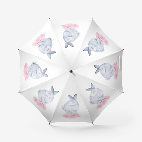 Зонт «Влюбленная зайка (заяц, кролик, сердце, любовь)»